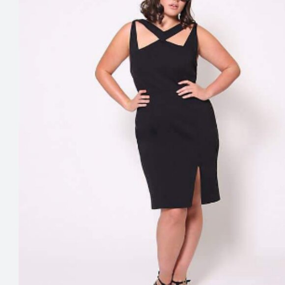 Christian Siriano Dresses & Skirts - Christian Siriano For Lane Bryant Black Sleeveless Dress 24